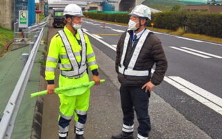 安全パト 東関東自動車道 上り線 走行車線規制（千葉営業所）