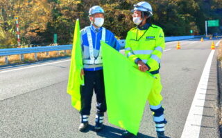 所長パト 中央自動車道 下り線 追越車線規制（松本営業所）