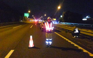 安全パト 東関東自動車道 下り線 追越車線規制（千葉営業所）