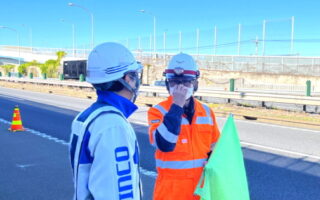 所長パト 中央自動車道 下り線 路肩規制（八王子維持営業所）