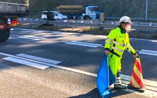 所長パト 東関東自動車道 下り線 走行車線規制（千葉営業所）