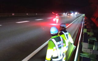 所長パト 新東名 上り線 走行車線規制（静岡営業所）