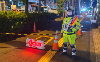 安全パト 国道4号 上り線 左2車線規制（吉祥寺営業所）