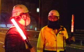 安全パト 京葉道路 下り線 走行車線規制（千葉営業所）