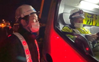 所長パト 長野自動車道 下り線 走行車線規制（松本営業所）