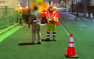 安全パト 阪神高速道路３号神戸線路下 脇浜海岸通線西行き 片側交互通行規制（西宮営業所）