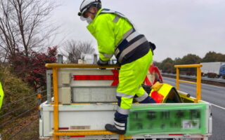 支社長パト 関越道 本庄児玉付近 下り線 走行車線規制（川越営業所）