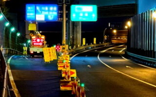 所長パト 東京外かく環状道路 通行止め規制（所沢営業所）