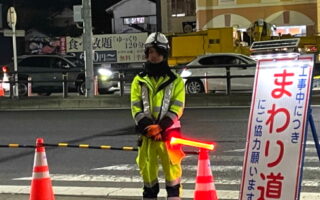 所長パト 国道22号 下り線 2/5車線規制及び側道片側交互通行（名古屋東営業所）