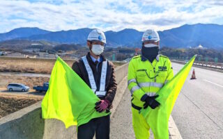 所長パト 中央自動車道 上り線 走行車線規制（甲府営業所）