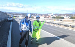 所長パト 上信越道 下り線 走行車線規制（長野営業所）