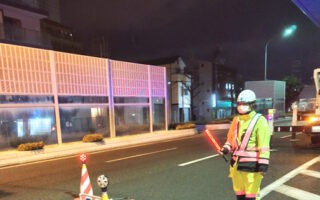 安全パト 阪神高速道路３号神戸線 路下 西国浜街道東行き右車線規制（西宮営業所）