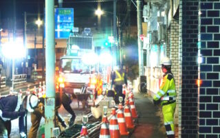 安全パト 都道47号（町田街道）上り線 片側交互通行規制（八王子多摩営業所）