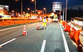 所長パト 国道357号 下り線 側道規制（千葉営業所）
