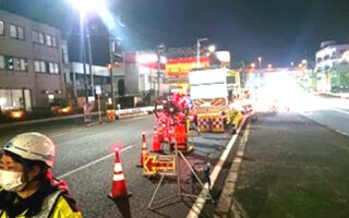 安全パト 国道409号線 県道6号線 上下線車線規制（加平営業所）