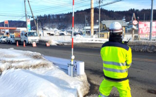 安全パト 国道19号 下り線 車線規制（長野営業所）