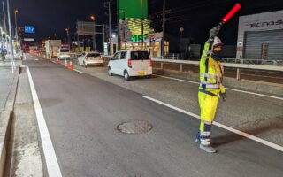営業所パト 国道20号車線規制（甲府営業所）