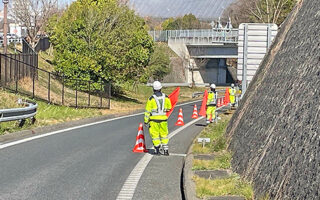 安全パト 南阪奈道路　太子IC上り線ランプ規制（西宮営業所）