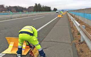 設置パト 長野自動車道下り線走行車線規制（松本営業所）