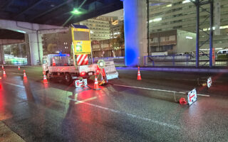 設置パト 阪神高速3号線　路下　梅香浜辺通脇浜線西行き中車線規制（西宮営業所）