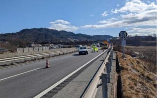 営業所パト 上信越自動車道下り線走行車線規制（佐久営業所）