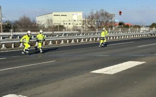 営業所パト 関越自動車道上り線追越車線規制（川越営業所）