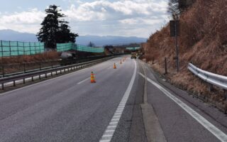 所長代理パト 中央自動車道上り線車線規制（飯田営業所）