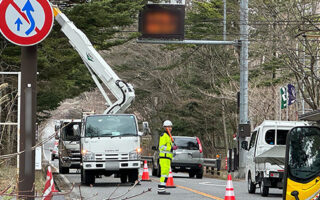 支社長パト 国道146号 片側交互通行規制（佐久営業所）