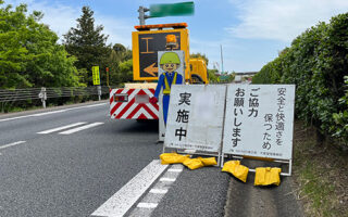 安全パト 東関東自動車道下り線追越車線規制（千葉営業所）