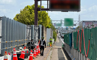 安全パト 名神高速道路上り線路肩規制（名古屋西営業所）