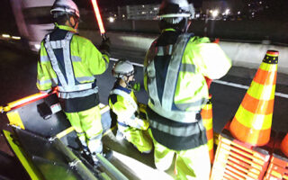 安全パト 長野自動車道上り線追越車線規制（松本営業所）