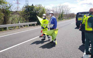 安全パト 関越自動車道上り線追越車線規制（高崎営業所）