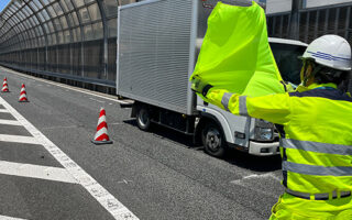 安全パト 京葉道路下り線ランプ規制（千葉営業所）