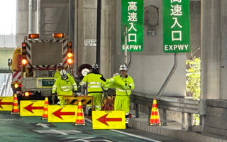 設置パト 県道６０号東行き車線規制（名古屋東営業所）