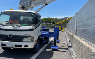 安全パト 上信越自動車道上り線走行車線規制（松本営業所）