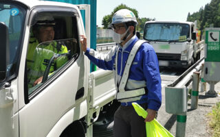 所長パト 中央自動車道下り線走行車線規制（飯田営業所）