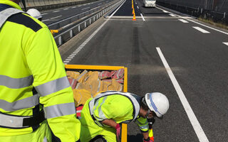 撤去パト 新湘南BP下り線追越車線規制（厚木営業所）