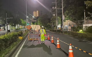 安全パト 名古屋市瑞穂区山下通り上下線通行止（名古屋営業所）