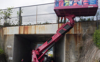 安全パト 小淵沢市道　車線規制（松本営業所）