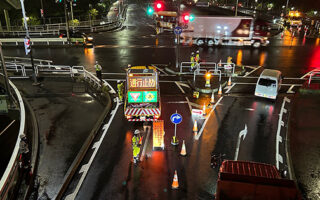 安全パト 都道316号線通行止め規制（葛西営業所）