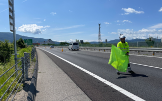 安全パト 長野自動車道 上り線 走行車線規制（松本営業所）