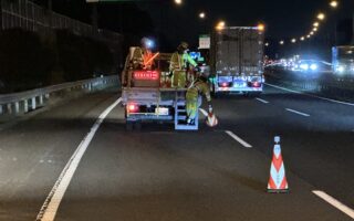 支社長パトロール 関越自動車道 上り線 走行車線規制（川越営業所）