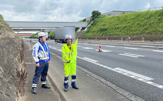 所長パト 東関道上り線走行車線規制（千葉営業所）