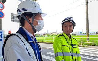 所長パト 県道40号上下線片側交互通行規制（岐阜営業所）