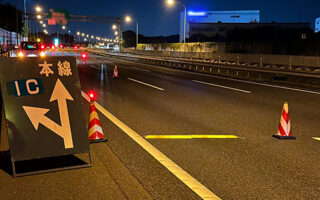 支社長パト 関越自動車道上り線走行車線規制（川越営業所）