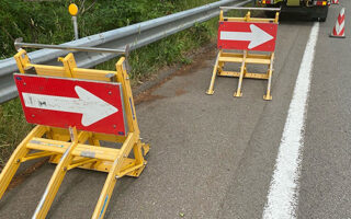 安全パト 道央自動車上り線ランプ規制（江別営業所）