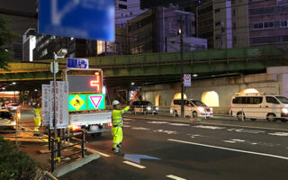 設置パト 国道15号上り線走行車線規制（葛西営業所）