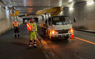 安全パト 県道38号線 片側交互通行規制（西宮営業所）