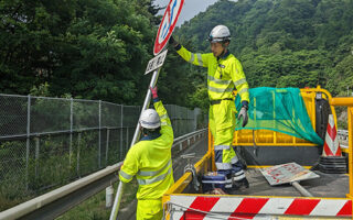 安全パト 長野自動車道上り線走行車線規制（長野営業所）