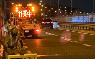 設置パト 名古屋第二環状自動車道外回り走行車線規制（名古屋西営業所）